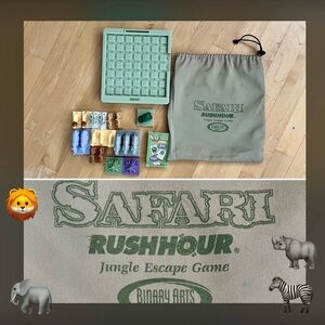 🦓1999 ThinkFun Safari Rush Hour Jungle Escape Logic Game Complete Board Game/Bag